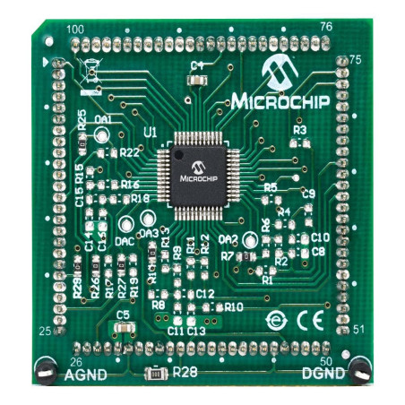 Microchip (MA330050-1) Evaluation Board, dsPIC33CK64MP105 MCU Plug-In