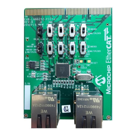 Microchip (EVB-LAN9252-PICTAIL) Daughter Board, LAN9252 2/3-Port EtherCAT