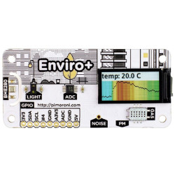 Pimoroni (PIM458) Eval Board, Enviro + Air Quality pHAT, Raspberry Pi
