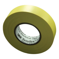 3M (TEMFLEX 1500 YELLOW) Electrical Insulation Tape, 19 mm x 18 m