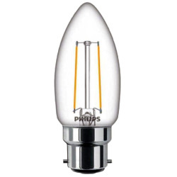 Philips Lighting (929001815602) LED Light Bulb, Filament Candle, BA22d / BC