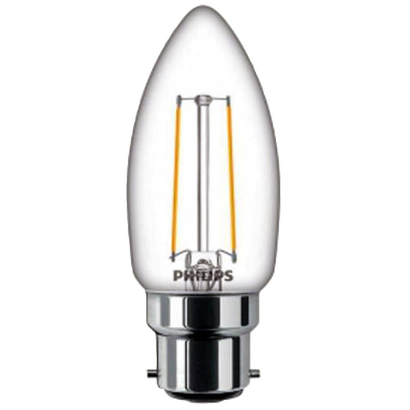 Philips Lighting (929001815602) LED Light Bulb, Filament Candle, BA22d / BC