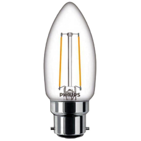 Philips Lighting (929001815602) LED Light Bulb, Filament Candle, BA22d / BC