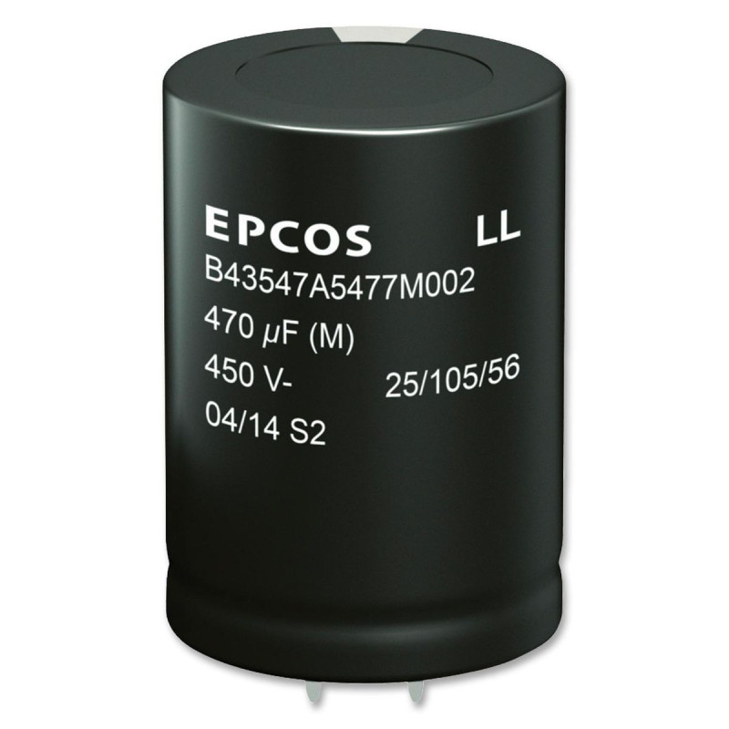 EPCOS (B43547A9187M000) Electrolytic Capacitor, Snap-in, 180 uF, 400 V,