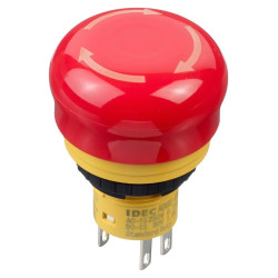 Idec (AB6E-3BV02PTRM) Emergency Stop Switch, DPST-NC