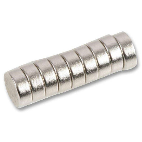 Duratool, Magnets, Pack of 10, Button, Rare Earth, 8mm x 3mm, , D01766