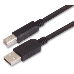 L-Com (CSUZAB-1M) USB Cable, Type A Plug to Type B Plug, 1 m