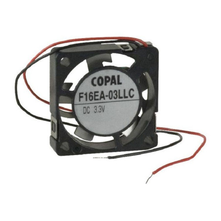 Nidec Copal (F16EA-03LLC/E) DC Axial Fan, 3.3 V, Square, 16 mm, 4 mm