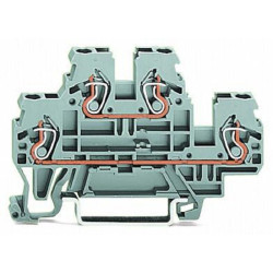 Wago (870-501) DIN Rail Mount Terminal Block, 4 Ways, 28 AWG, 12 AWG