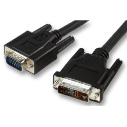 Videk (2257-1) Audio / Video Cable Assembly, DVI-I Plug, 1 m, Black