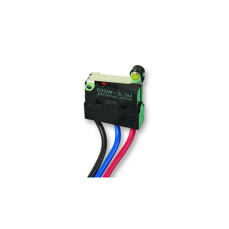 Omron (D2SW-3L2M) Microswitch  Snap Action  Roller Lever
