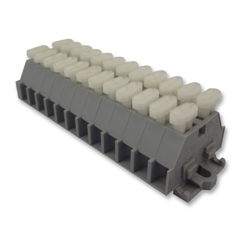 Wago (261-112/341-000) DIN Rail Mount Terminal Block  12 Ways  28 AWG