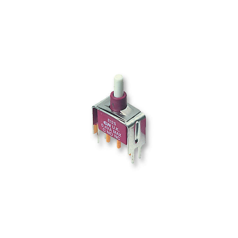 C&K Components (E125SD1V3BE) Pushbutton Switch  E020  SPDT  On-(On)