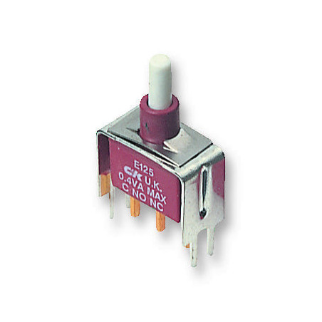C&K Components (E125SD1V3BE) Pushbutton Switch  E020  SPDT  On-(On)