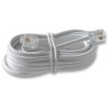 Pro Signal PSG90594 Telephone Modular Cable, RJ11 Plug to RJ11 Plug, White