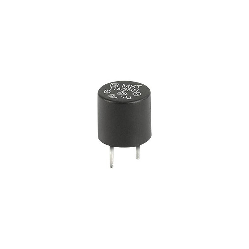 SCHURTER 0034.6615 Fuse, PCB Leaded, 1 A, 250 VAC, MST 250, 125 VDC, Time Delay, Radial Leaded 1214697