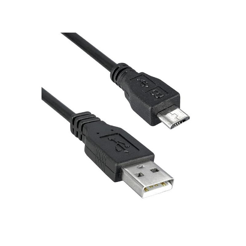 USB Cable, 3.05m, USB to Micro USB, Black, 3025034-10, Qualtek