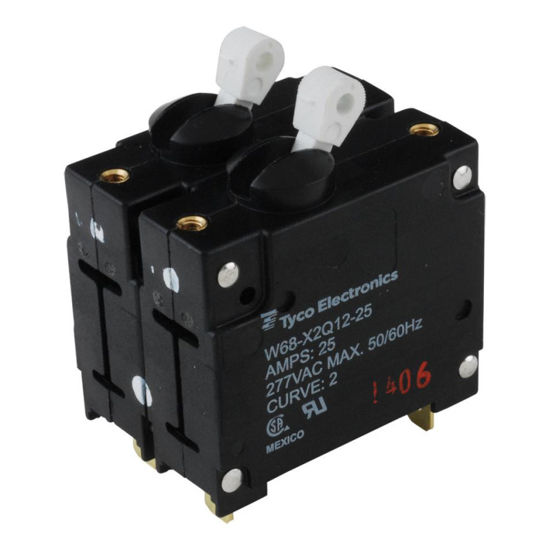 TE Connectivity  Circuit Breaker  Hydromagnetic  2P  277V  25A