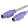 PRO SIGNAL (PL11124) Computer Cable, Mini-DIN Plug, 6 Way (PS/2), Mini-DIN Socket, 6 Way (PS/2), 9.8 ft, 3 m, Grey 3402409