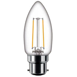 Philips Lighting (929001815602) LED Light Bulb  Filament Candle  BA22d  per  BC 3528002