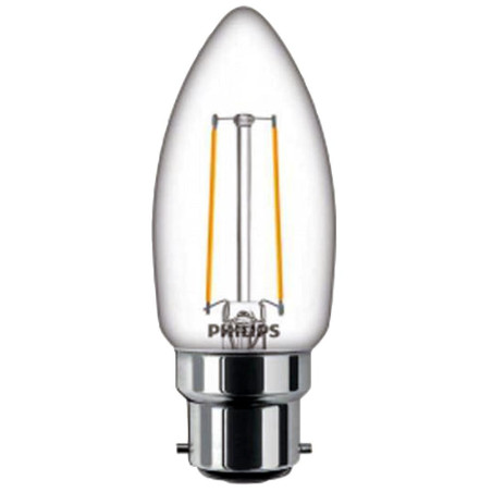Philips Lighting (929001815602) LED Light Bulb  Filament Candle  BA22d  per  BC 3528002