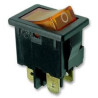 MARQUARDT ( 1855.1104-00) Rocker Switch, On-Off, DPST, Illuminated, Panel Mount, Yellow, 1855 Series