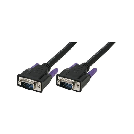 Fully Wired 15 Pin SVGA Male to Male Monitor Lead 2m Black VGA Cable