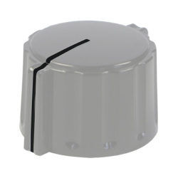 Elma (021-4510) Round Shaft Knob, 6.35mm | Grey Potentiometer Knob