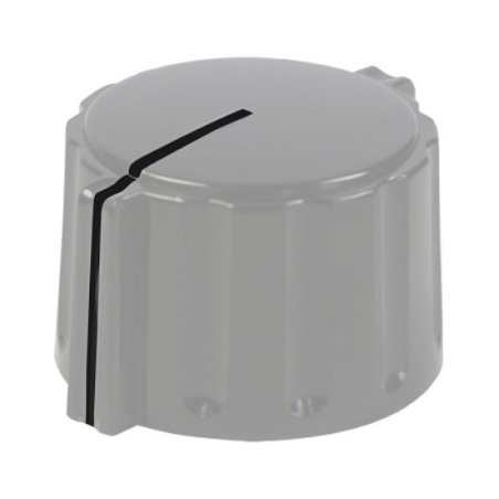 Elma (021-4510) Round Shaft Knob, 6.35mm | Grey Potentiometer Knob