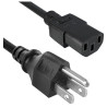The GW-151609 is a 2m 3-core black SJT Mains Power Cord with USA mains plug NEMA-5-15P to IEC 60320 C13 connection. This power c