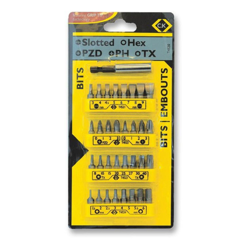 CK Tools (T4520) Bit Set  Screwdriver  Slotted  32 Piece