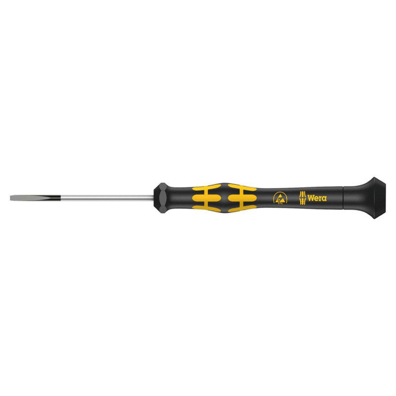 Wera (030104) Screwdriver, Slotted, Precision, 80 mm Blade, 2.5 mm Tip