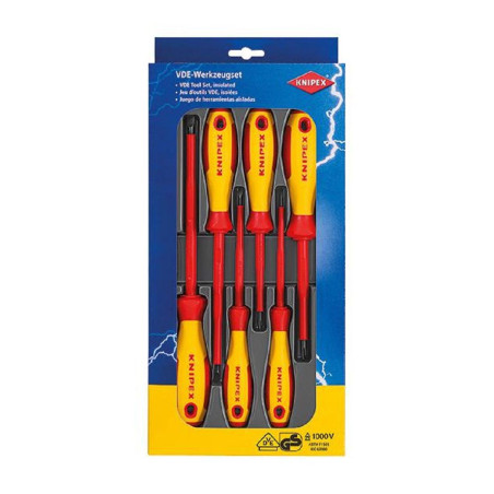 Knipex (00 20 12 V01) Screwdriver Slotted  Phillips  PH1-PH2  6 Piece