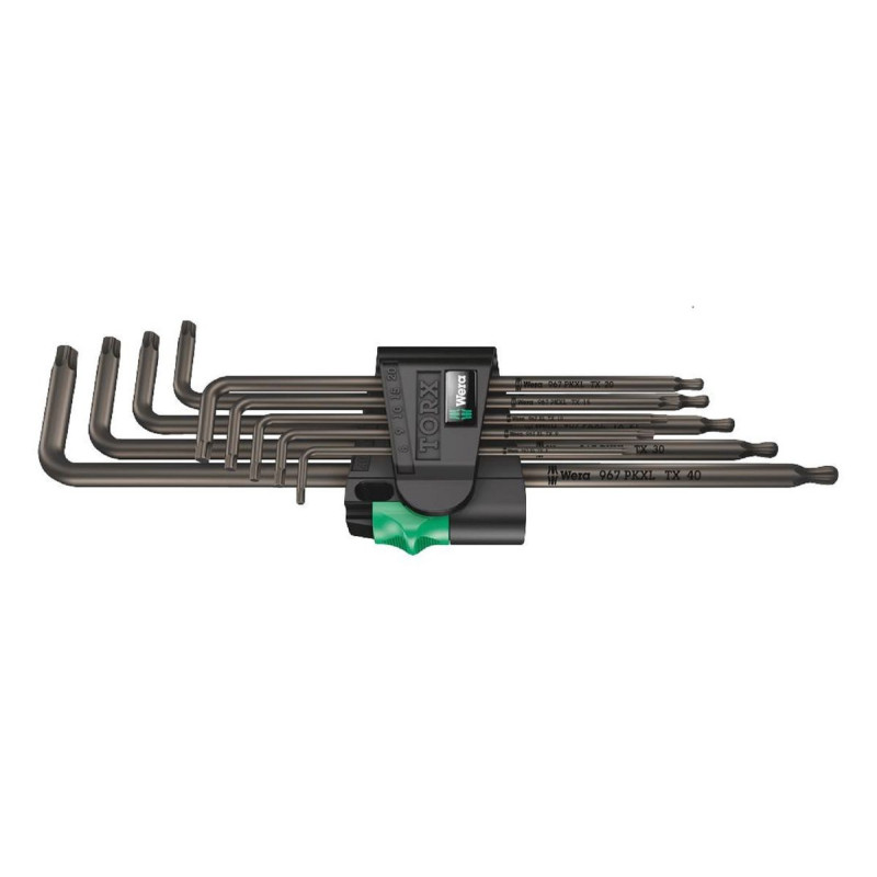 Wera (967/9 TX XL 1) Key Set  Torx  L Key  Long  T8 - T40  9 Piece