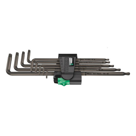 Wera (967/9 TX XL 1) Key Set  Torx  L Key  Long  T8 - T40  9 Piece
