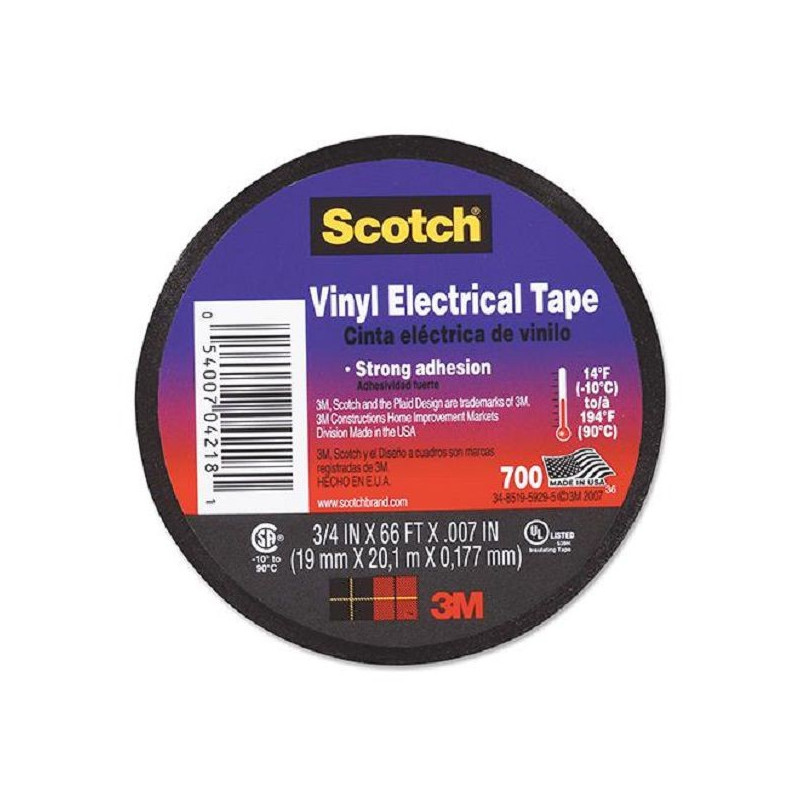 3M - 19MM Electrical Insulation Tape  PVC  19 mm x 20 m