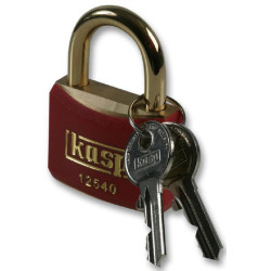 Kasp Security (K12440REDA1) Brass Padlock with a Red Plastic Coating